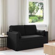 vidaXL Soffa Svart 139 x 78 x 80 cm tyg