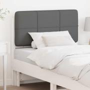 vidaXL Klädd sänggavel Vit och ljusgrå 75 cm Massiv furu