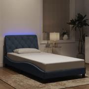 vidaXL Bed Frame with LED without Mattress Dark Grey 100x203 cm Velvet
