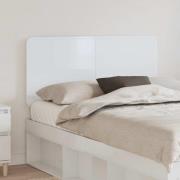 vidaXL Huvudgavel Glansig Vit 135 cm Konstruerat trä