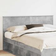 vidaXL Huvudgavel Betonggrå 160 cm Konstruerat trä