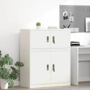 vidaXL Förvaringsskåp Vit 90 x 40 x 40 cm Stål