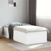 vidaXL Sängram vit 100x200 cm konstruerad trä