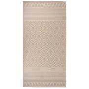 vidaXL Utomhusmatta plattvävd 100x200 brun ränder