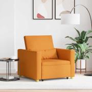 vidaXL Utdragbar soffbed enkel med hjul Mörk gul 90 x 165 x 87 cm tyg