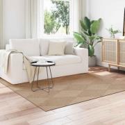 vidaXL Områdesmattor Fyrkantig AGIRA Naturfärg 120 x 120 cm Polyester