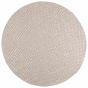 vidaXL Områdesmattor Rund FARO Kräm Ø 120 CM Polyester