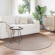 vidaXL Områdesmattor Rund Beige Ø 120 CM