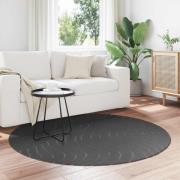 vidaXL Områdesmattor Rund PALMERAS Antracit Ø 120 CM Polyester