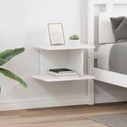 vidaXL Sängbord 2 pcs Vit 40 x 30 x 25 cm Konstruerat trä