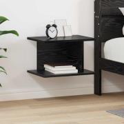 vidaXL Sängbord Svart Ek 40 x 30 x 25 cm Konstruerat trä