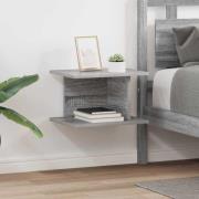 vidaXL Sängbord 2 pcs Grå Sonoma 40 x 30 x 25 cm Konstruerat trä