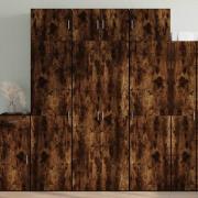 vidaXL Förvaringsskåp rökfärgad ek 70x42,5x225 cm konstruerat trä