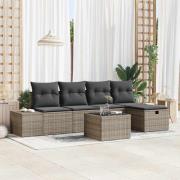 vidaXL Soffset med kudde 5 pcs konstrotting