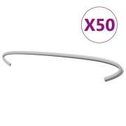 vidaXL Krokar till gabion 50 st galvaniserat stål 30 cm