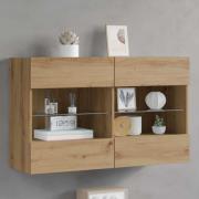 vidaXL TV Vägghylla Artisan Ek 98,5 x 30 x 60,5 cm Konstruerat trä