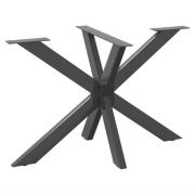 vidaXL Matbordsben spindelformad antracit 120x68x(72-73) cm stål
