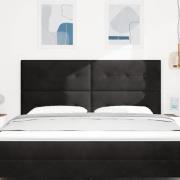 vidaXL Huvudgavel Svart 180 cm Sammet