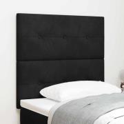 vidaXL LED huvuddyna med LED-ljusslingor Svart 80 cm Sammet