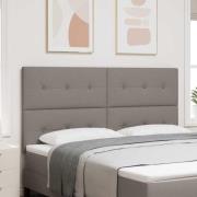 vidaXL LED huvuddyna med LED-ljusslingor Taupe 180 cm tyg