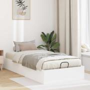 vidaXL Ottoman Sängram Vit 203 x 90 x 25 cm Konstruerat trä