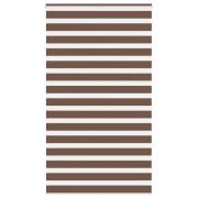vidaXL Rullgardin zebra brun 130x230 cm tyg bredd 125,9 cm polyester