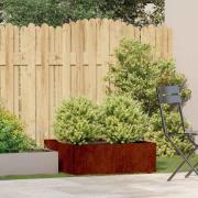 vidaXL Planteringskärl rostig 80x80x30 cm väderbeständigt stål