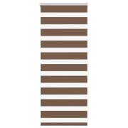 vidaXL Rullgardin zebra brun 60x100 cm tyg bredd 55,9 cm polyester