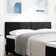 vidaXL LED huvuddyna med LED-ljusslingor Svart 144 cm Sammet