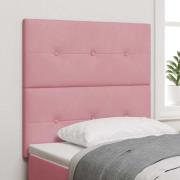 vidaXL LED huvuddyna med LED-ljusslingor Rosa 80 cm Sammet