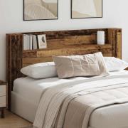 vidaXL Huvudgavelsskåp med LED Gammalt trä 180 x 16,5 x 103,5 cm