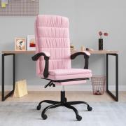 vidaXL Kontorsstol rosa sammet
