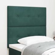 vidaXL Huvudgavel Mörkgrön 90 cm Sammet