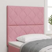 vidaXL Huvudgavel Rosa 90 cm Sammet