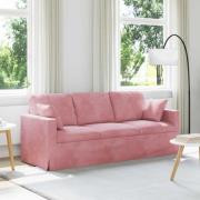 vidaXL Soffa 180cm Rosa Metall