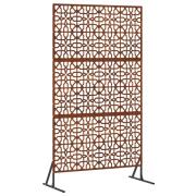 vidaXL Avskärmningsskärm Grå 100 x 50 x 180 cm Väderbeständig stål