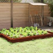 vidaXL Snigelfence 4 pcs Rostig 100 x 3,5 x 25 cm Väderbeständig stål
