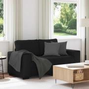 vidaXL 2-sitssoffa svart 160x77x82 cm tyg