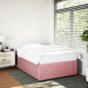 vidaXL Sängram rosa 120x200 cm sammet