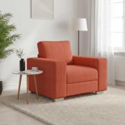 vidaXL Soffstol röd orange 60 cm manchestertyg