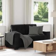 vidaXL Loveseat soffa svart 160x77x82 cm sammet