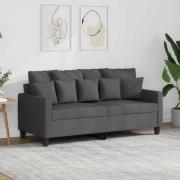 vidaXL Soffa 2-sits mörkgrå 140 cm tyg
