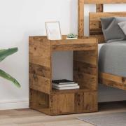 vidaXL Sidobord 2 pcs Gammalt trä 40 x 40 x 56 cm Konstruerat trä