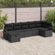 vidaXL Soffset med kudde 5 pcs konstrotting