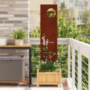 vidaXL Trädgårds integritetsskärm Fiskfjäll Rostig 32 x 140 cm