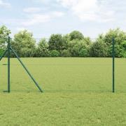 vidaXL Hexagonstängsel Grön 1 x 10 m PVC