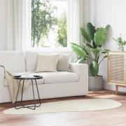 vidaXL Områdesmattor HUARTE Kräm 100 x 200 cm Polyester