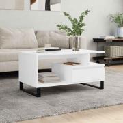 vidaXL Soffbord vit 90x49x45 cm konstruerat trä