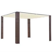 vidaXL Paviljong med tak konstrotting 300x300x220 cm brun och gräddvit