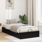 vidaXL Ottoman Sängram Svart Ek 193 x 90 x 25 cm Konstruerat trä